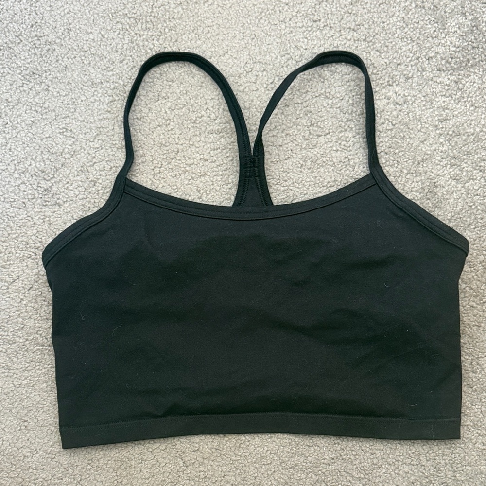 Offline by Aerie Black Racerback Crop Bralette - Women Athletics